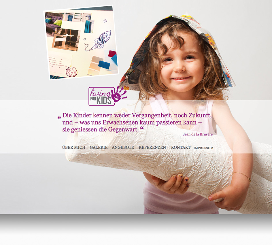 Webseite Living for kids